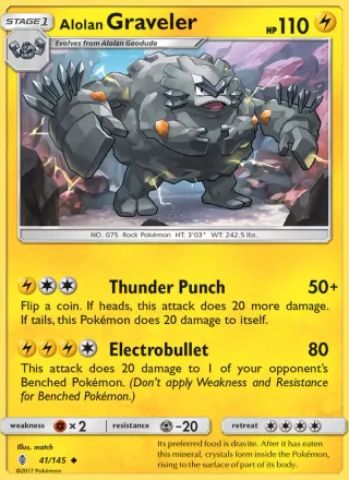 Alolan Graveler #41 · Guardians Rising Pokémon card
