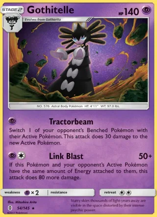 Gothitelle #54 · Guardians Rising Pokémon card