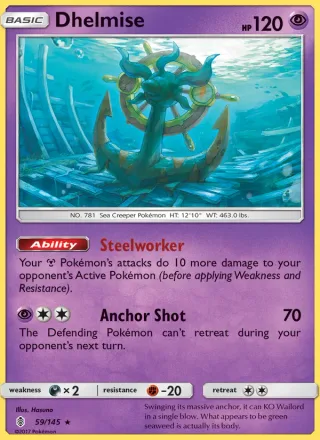 Dhelmise #59 · Guardians Rising Pokémon card