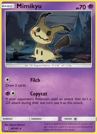 Mimikyu #58 · Guardians Rising Pokémon card