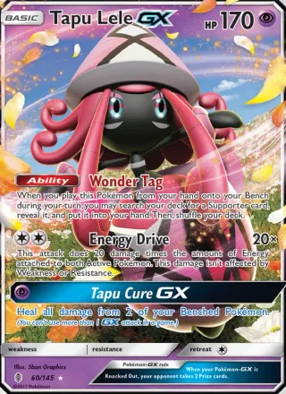 Tapu Lele GX #60 · Guardians Rising Pokémon card