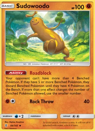 Sudowoodo #66 · Guardians Rising Pokémon card