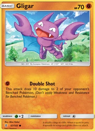 Gligar #67 · Guardians Rising Pokémon card