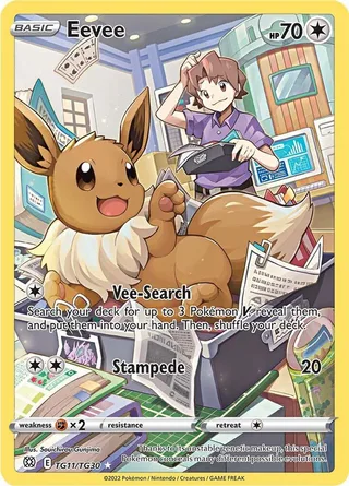 Eevee #TG11 · Brilliant Stars Trainer Gallery Pokémon card