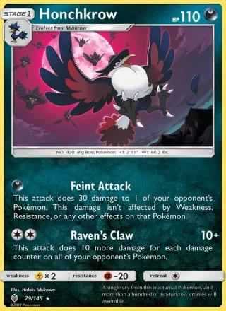 Honchkrow #79 · Guardians Rising Pokémon card