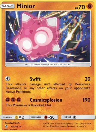 Minior #77 · Guardians Rising Pokémon card