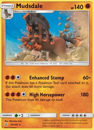 Mudsdale #76 · Guardians Rising Pokémon card