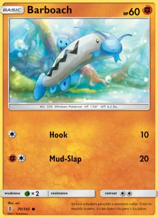 Barboach #70 · Guardians Rising Pokémon card