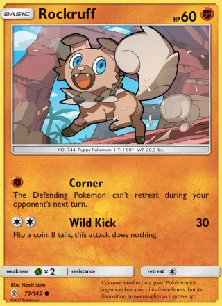 Rockruff #73 · Guardians Rising Pokémon card