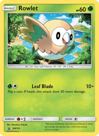 Rowlet #SM153 · SM Black Star Promos Pokémon card