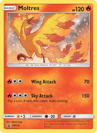 Moltres #SM143 · SM Black Star Promos Pokémon card