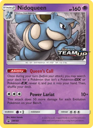 Nidoqueen #SM160 · SM Black Star Promos Pokémon card