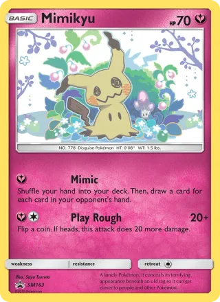 Mimikyu #SM163 · SM Black Star Promos Pokémon card