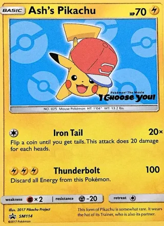 Ash's Pikachu #SM114 · SM Black Star Promos Pokémon card