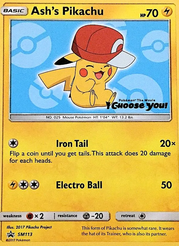 Ash's Pikachu full card art