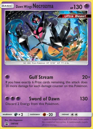 Dawn Wings Necrozma #SM106 · SM Black Star Promos Pokémon card