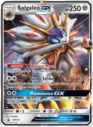 Solgaleo GX #SM104 · SM Black Star Promos Pokémon card