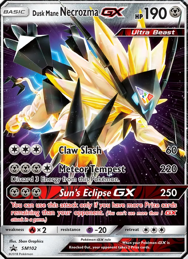 Dusk Mane Necrozma GX full card art