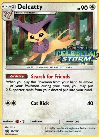 Delcatty #SM132 · SM Black Star Promos Pokémon card