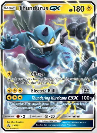 Thundurus GX #SM133 · SM Black Star Promos Pokémon card