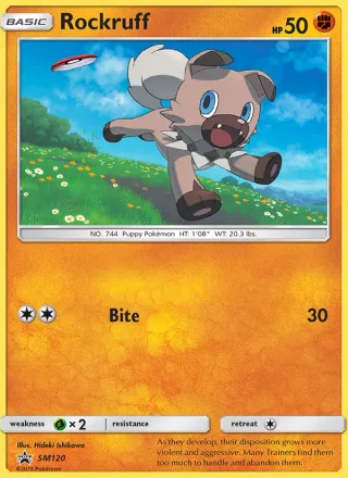 Rockruff #SM120 · SM Black Star Promos Pokémon card