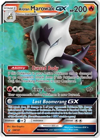 Alolan Marowak GX #SM187 · SM Black Star Promos Pokémon card