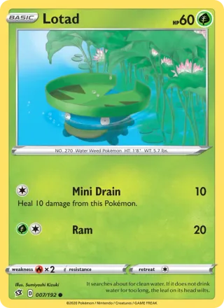 Lotad #7 · Rebel Clash Pokémon card
