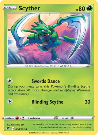 Scyther #4 · Rebel Clash Pokémon card