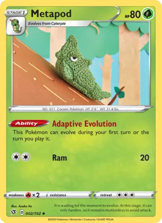 Metapod #2 · Rebel Clash Pokémon card
