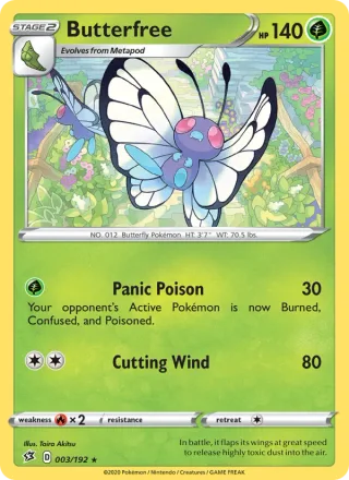 Butterfree #3 · Rebel Clash Pokémon card