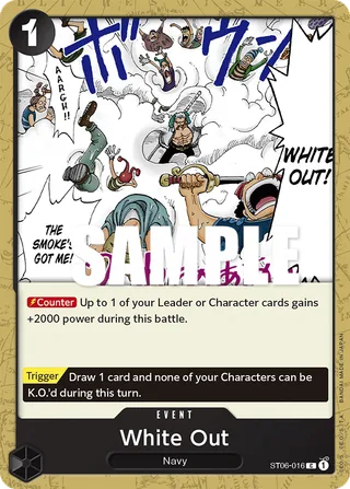 White Out #ST06-016 · ST-06: Starter Deck 6 Absolute Justice One Piece card