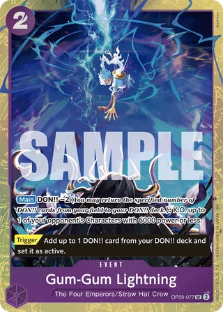 Gum-Gum Lightning (Premium Card Collection -Best Selection Vol. 4-) #OP09-077-premium-card-collection-best-selection-vol-4 · One Piece Promotion Cards One Piece card