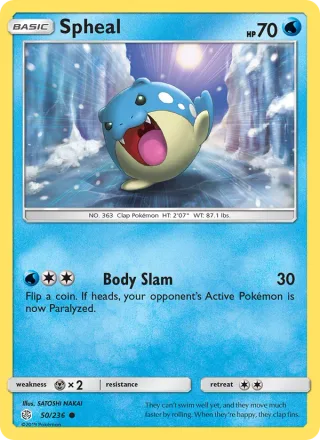 Spheal #50 · Cosmic Eclipse Pokémon card