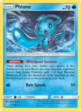 Phione · Cosmic Eclipse Pokémon card