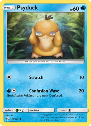 Psyduck #40 · Cosmic Eclipse Pokémon card