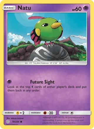 Natu #78 · Cosmic Eclipse Pokémon card
