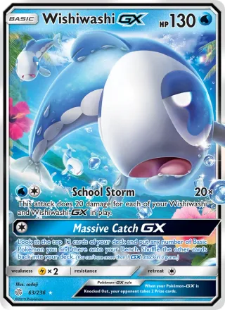 Wishiwashi GX #63 · Cosmic Eclipse Pokémon card