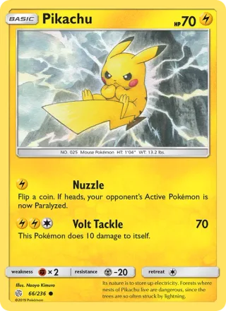 Pikachu #66 · Cosmic Eclipse Pokémon card