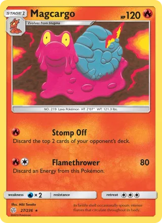 Magcargo #27 · Cosmic Eclipse Pokémon card