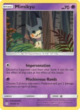 Mimikyu · Cosmic Eclipse Pokémon card