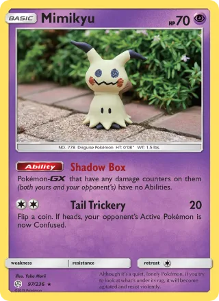 Mimikyu #97 · Cosmic Eclipse Pokémon card