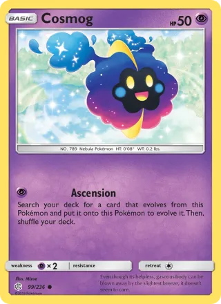 Cosmog #99 · Cosmic Eclipse Pokémon card