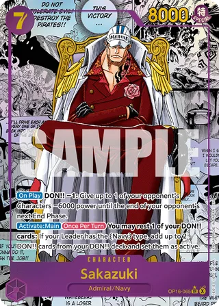 Sakazuki (Manga) #OP16-065-manga · The Time of Battle One Piece card