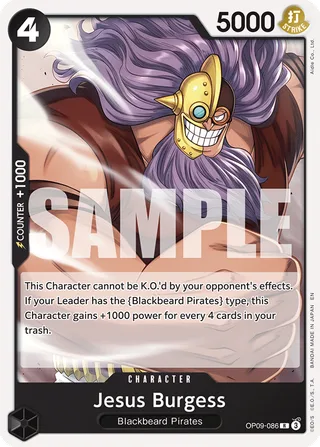 Jesus Burgess (Reprint) #OP09-086-reprint · ST-27: Starter Deck 27 BLACK Marshall.D.Teach One Piece card