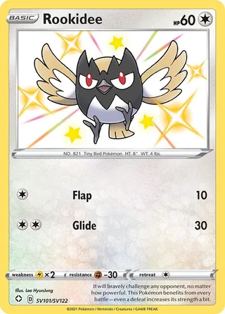 Rookidee #SV101 · Shining Fates Shiny Vault Pokémon card