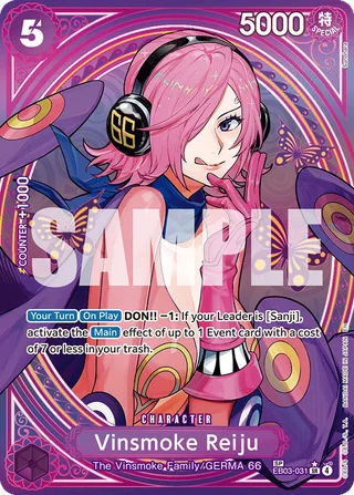 Vinsmoke Reiju (SP) #EB03-031-sp · Extra Booster: One Piece Heroines Edition One Piece card
