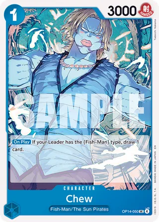 Chew #OP14-050 · The Azure Sea's Seven One Piece card