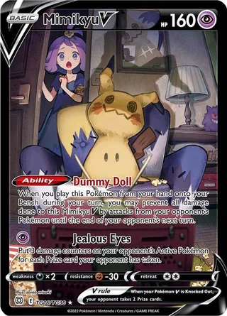 Mimikyu V #TG16 · Brilliant Stars Trainer Gallery Pokémon card