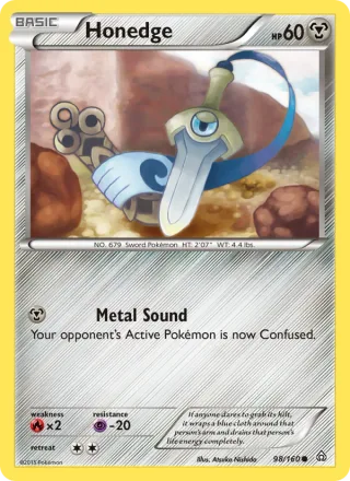 Honedge #98 · Primal Clash Pokémon card