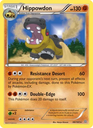Hippowdon #88 · Primal Clash Pokémon card